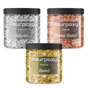 Metaal vlokken Flakes goud zilver rose goud