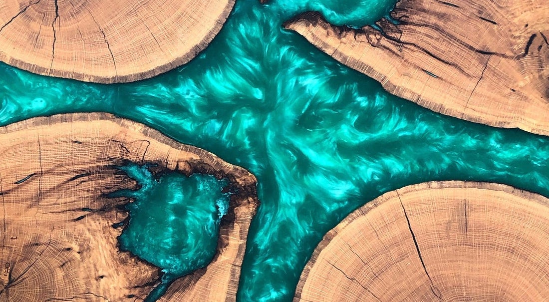 Epoxy giethars mint green